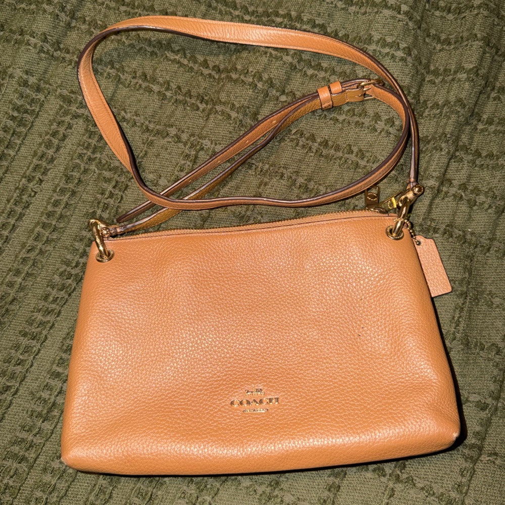 Coach Mia Tan Leather Crossbody Bag
